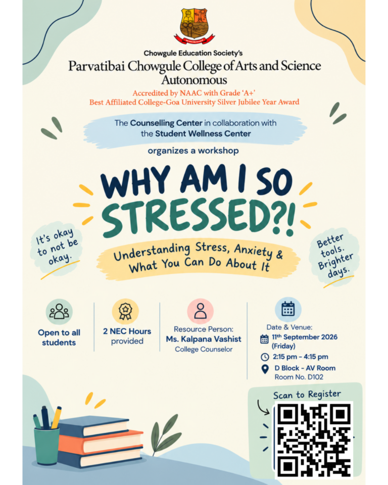 Why am I so stressed workshop flyer